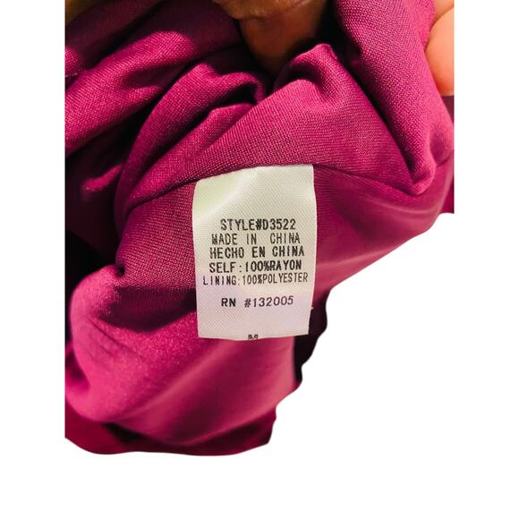 Entro Tunic Womens Fuchsia Bell Sleeve Embroidered Long Sleeve Top Tasseled M - Picture 8 of 8